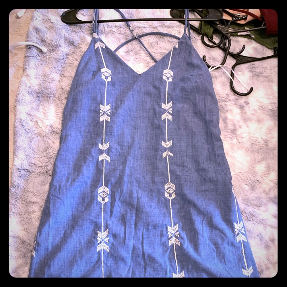 Blue/white dress